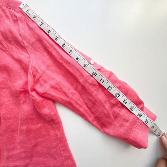 Charter Club Linen Luxury Pink Salmon Small Top Blouse - Picture 6 of 8